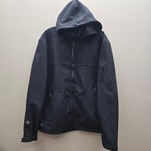 Stormtech Men's Full-Zip Hooded Windbreaker Soft Shell Jacket  Black Size Large